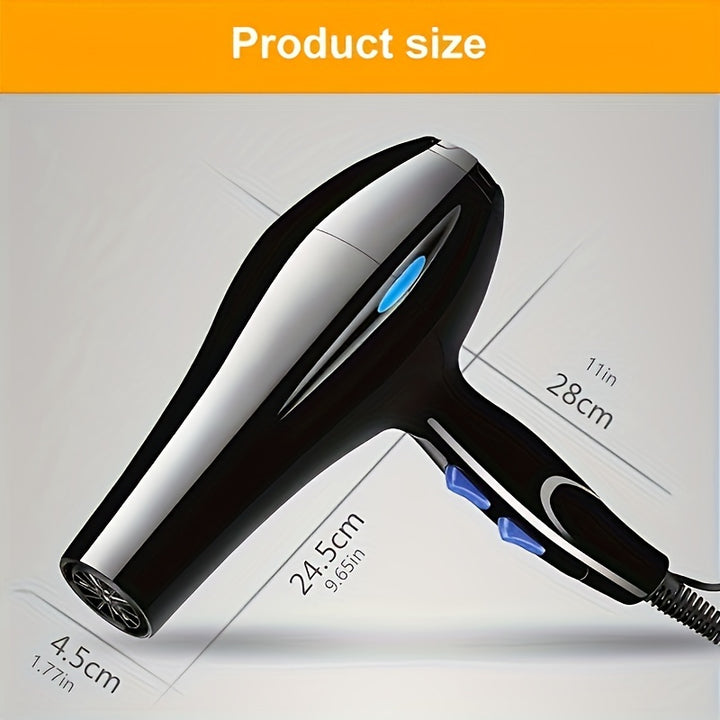 Fashionable Hair Dryer, Constant Temperature Control, 5 Heat Settings, Fast Drying, With Diffuser, Concentrator Nozzles, And Styling Accessories