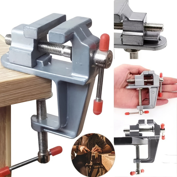 [30MM Mini Durable Bench Vise] New 30MM Mini Bench Vise Aluminum Durable Small Table Bench Vise Clamp Portable Jewelers Craft Hobby Woodworking Clamp DIY Tools