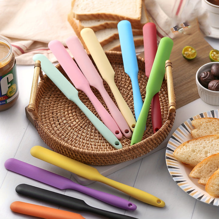 1pc, Silicone Jar Spatula, Non-Stick Icing Spatula, Food Grade Silicone, Heat Resistant, Baking Tools, Kitchen Gadgets, Kitchen Accessories