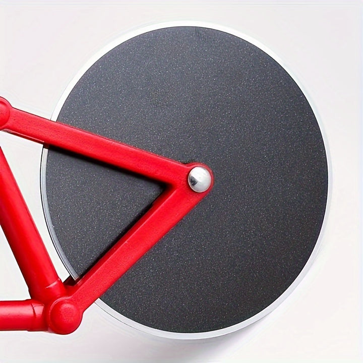 1pc Creative Bicycle-Shaped Pizza Cutter with Dual Stainless Steel Wheels - Easy-Clean, Stand-Up Design for Pizza, Bread & Dough Cutting - Ideal Gift for Pizza Lovers & Cyclists