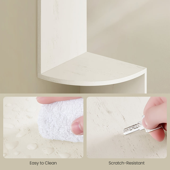 Organisateur d'étagère d'angle mural à 5 niveaux - Étagère de rangement flottante à design radial - pour chambre, salle de bain, salon et bureau à domicile