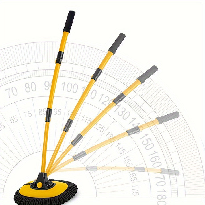 Car Cleaning Brush Car Wash Brush Telescoping Long Handle Cleaning Mop Chenille Broom Auto Accessories Microfiber Adjustable Length Car Clean Brush