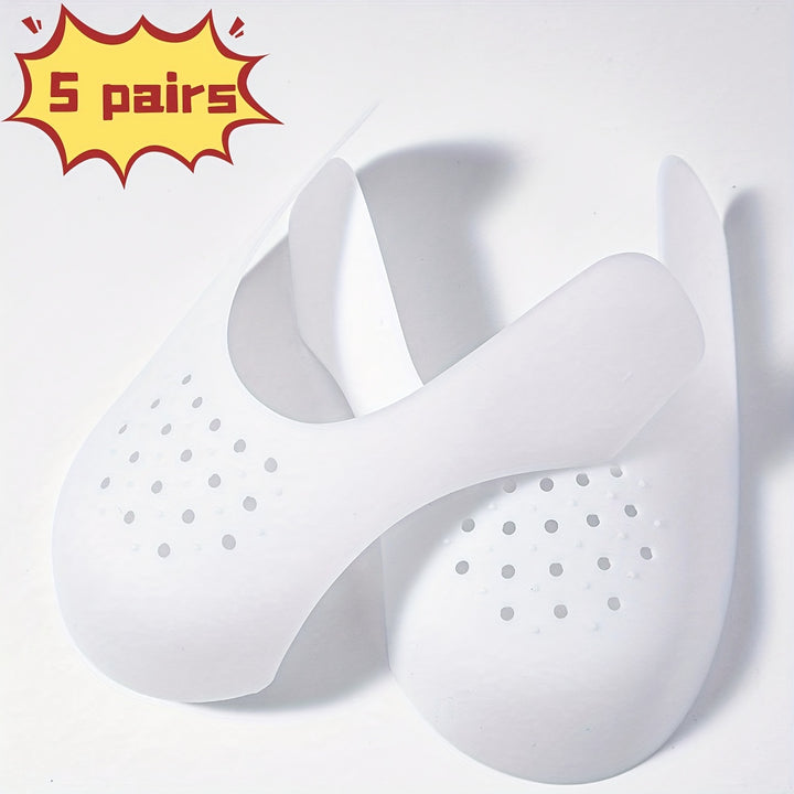 5-Pack Plastic Shoe Trees, Adjustable Cut-Out Shoe Stretcher for Men and Women, Anti-Wrinkle Shoe Protector, Fits All Types of Shoes, Durable Material