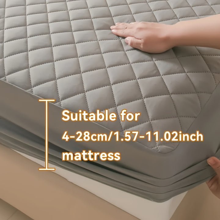 Quilted Waterproof Mattress Protective Cover - Super Soft And Comfortable Mattress Cover, Waterproof Mattress Protective Cover Fits Snugly Between Bed Sheets, Suitable for Room Decoration, Bedrooms, Guest Rooms, Hotels (exclu