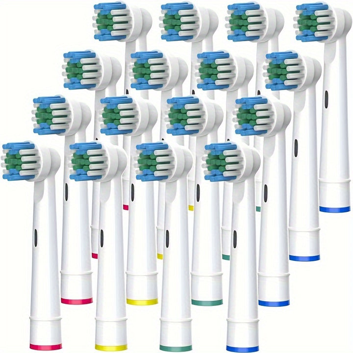 Replacement Heads for Electric Toothbrushes, Available in Packs of 4, 8, Or 16, Compatible with Oral B Models.