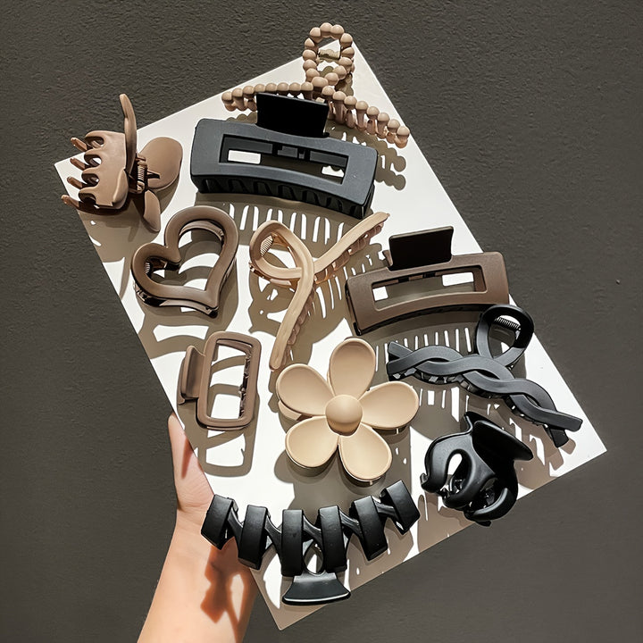 10/11pcs Versatile Bun Hair Claw - Women's Back-of-the-Head Outing Headwear