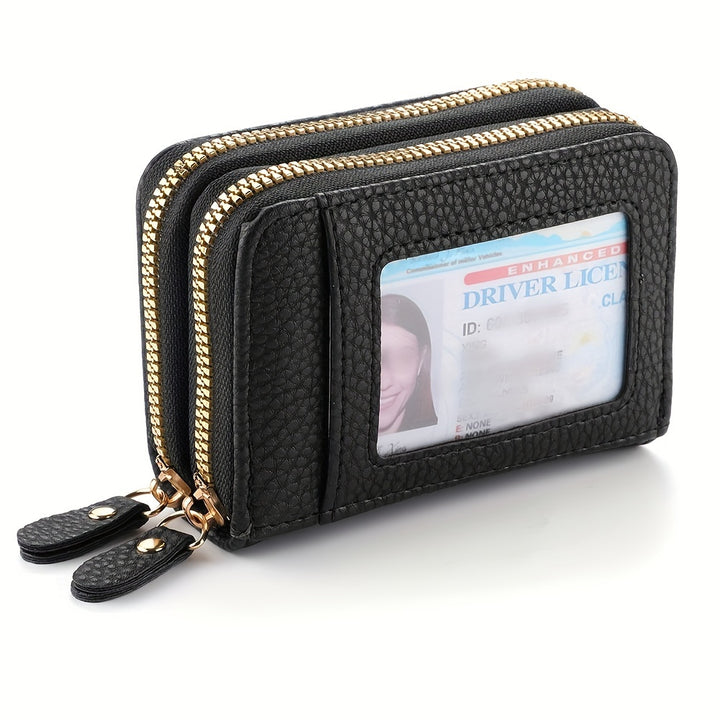 [Large Capacity] DEABOLAR Compact Dual Zipper Wallet | Large Capacity | for Women & Men | Lightweight & Stylish | Everyday Use