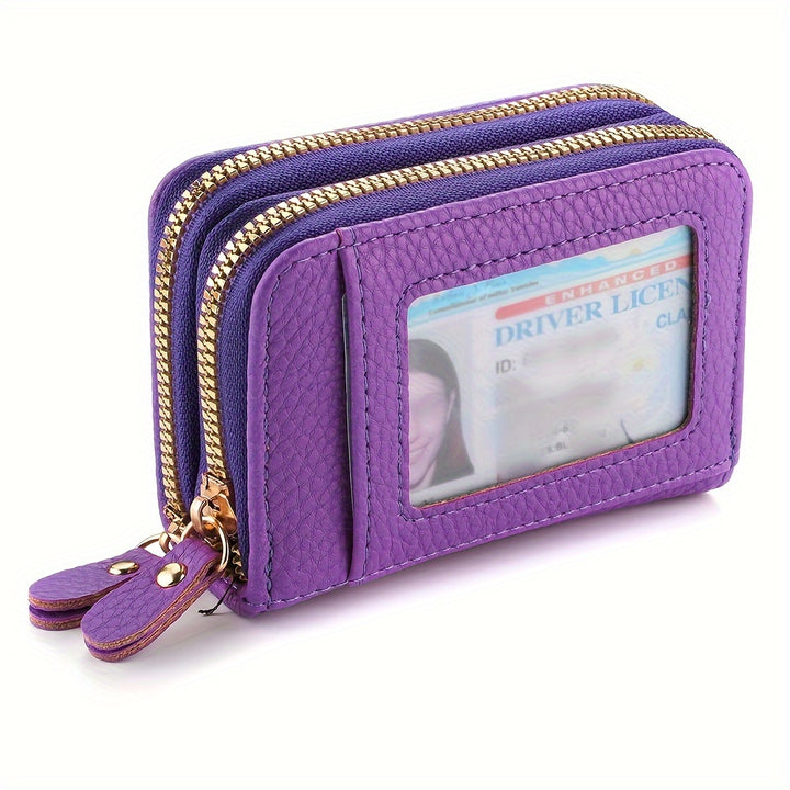 [Large Capacity] DEABOLAR Compact Dual Zipper Wallet | Large Capacity | for Women & Men | Lightweight & Stylish | Everyday Use