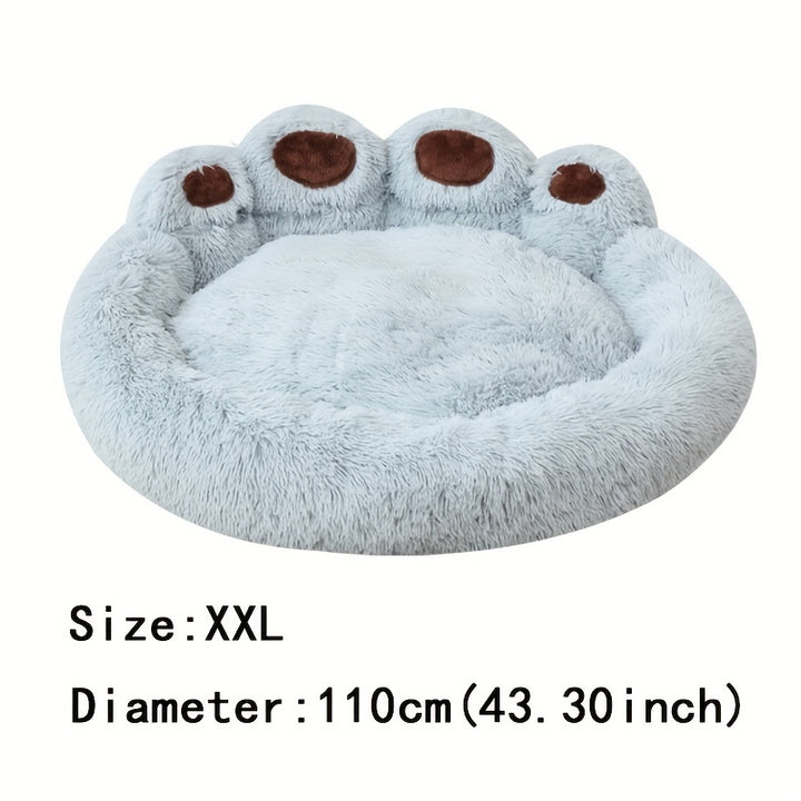 [Long Warm Soft Plush Cat Bed] Soft Long Plush Cat kennel dog kennel winter warm pet bed Cat Bed Cat Mat Animals Sleeping Sofa Christmas Gift