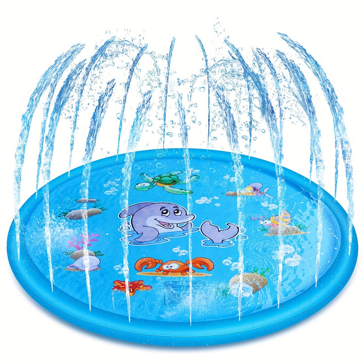 1pc Inflatable Water Spray Mat for Kids - Splash-Proof Outdoor Play Mat with Fun Sprinkler System