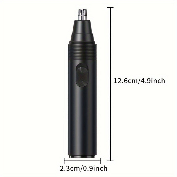 1pc Nose Hair Trimmer, Professional Painless Nose And Ear Hair Trimmer For Women Men, Stainless Steel Head Nose Hair Remover, battery powered nose and ear hair trimmer