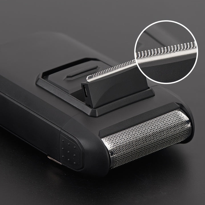 USB Rechargeable Men's Electric Razor - Cordless, Washable Beard Trimmer with Pop-Up Design, Ideal Gift for Dad & Husband