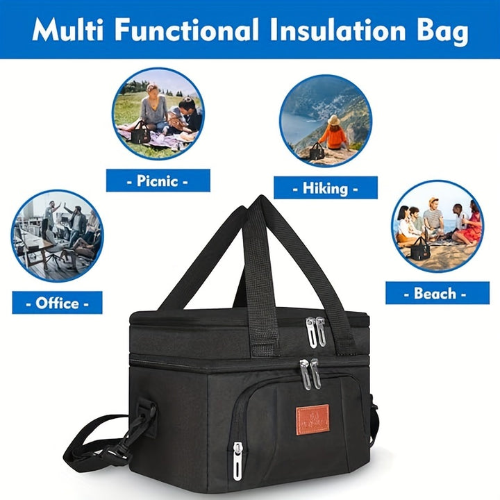 1 X Oxford Cloth Insulated Multi-purpose Bag, Portable Food Takeaway Lunch Box Snack Bag