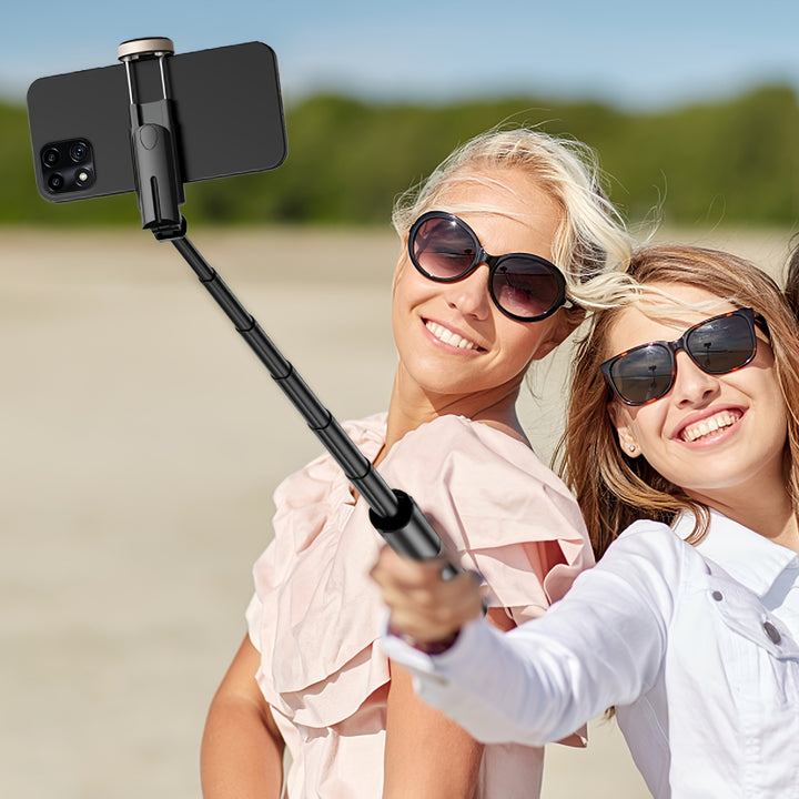 Portable Aluminum Alloy Phone Selfie Stick, Extendable Mobile Phone Tripod, Integrated Wireless Remote Hands Free Shooting For Apple IPhone And Android Smartphones 4''-7"