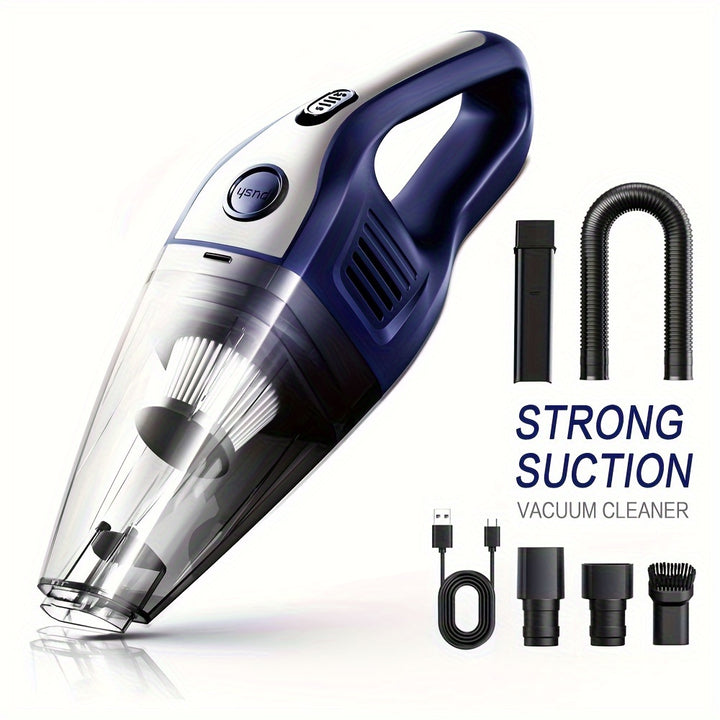 Powerful Portable Vacuum Cleaner - Wireless Handheld Mini Cleaning Vacuum - USB Charging, Variety of Accessories, Suitable for Car, Home, Office