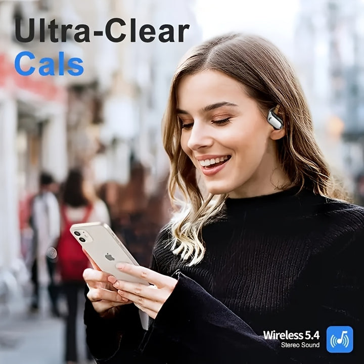 Advanced 5.4 Noise Cancelling ProSound Wireless Earbuds - In-Ear Stereo Sound with Deep Bass, LED Running Display, Sweat-Resistant, Long-Lasting Battery Life, Comfortable Fit for Sports and Music Lovers