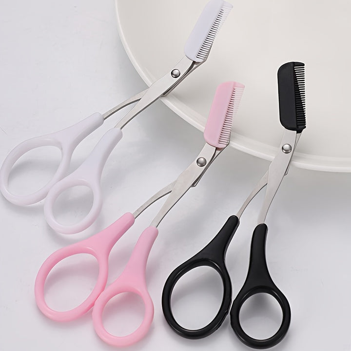 Eyebrow Trimmer Scissor With Comb Facial Hair Removal Makeup Tool Grooming Shaping Shaver Cosmetic Accessory