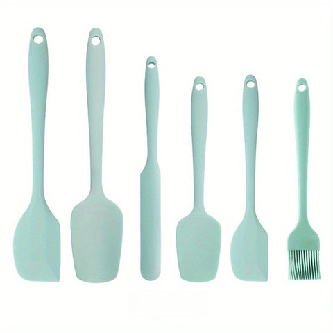 5pcs/6pcs, Large and Small Silicone Spatulas, Oil Brush, and Long Macaron Spatula - Essential Baking Supplies for Cakes, Cheese, and More