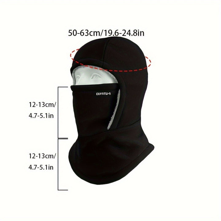 1pc Tungsten Steel Balaclava Face Mask, Thickened Windproof Winter Headwear, with Integrated Neck Warmer and Ear Flaps, Hand Washable, for Cycling, Running, Skiing, Fishing, Unisex