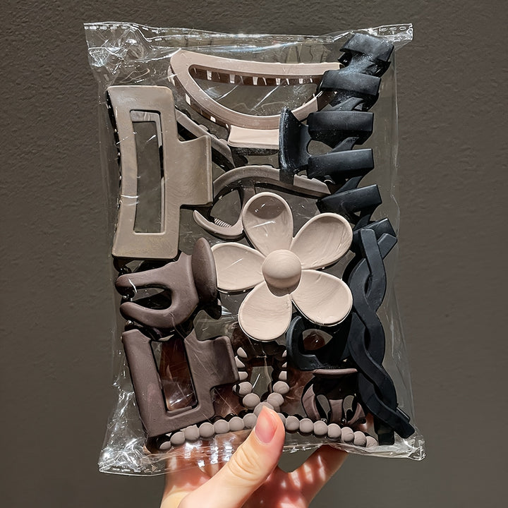 10/11pcs Versatile Bun Hair Claw - Women's Back-of-the-Head Outing Headwear