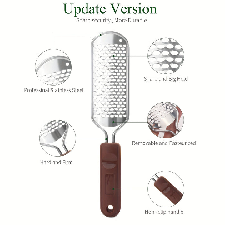 For Pedicure And Dead Skin Removal Metal Foot Scrubber - Callus Remover And Shaver For Feet Rasp