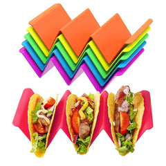 1pc/6pcs Colorful Taco Holder Stands Premium Large Taco Tray Plates Holds Up To 3