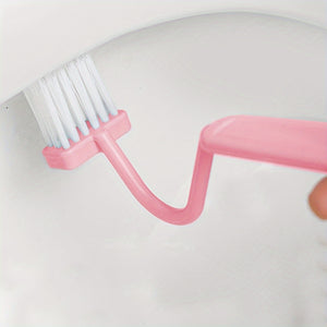 1pc V-shaped Toilet Brush, Small Toilet Brush, No Dead Corner Cleaning Brush, The Household Bathroom Artifact, Can Turn The Toilet Elbow To Hang On The Wall SS