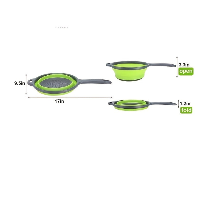 Collapsible Sink Funnel Filter, Retractable Handle - Easy to Clean, Space-Saving for Vegetables and Fruits
