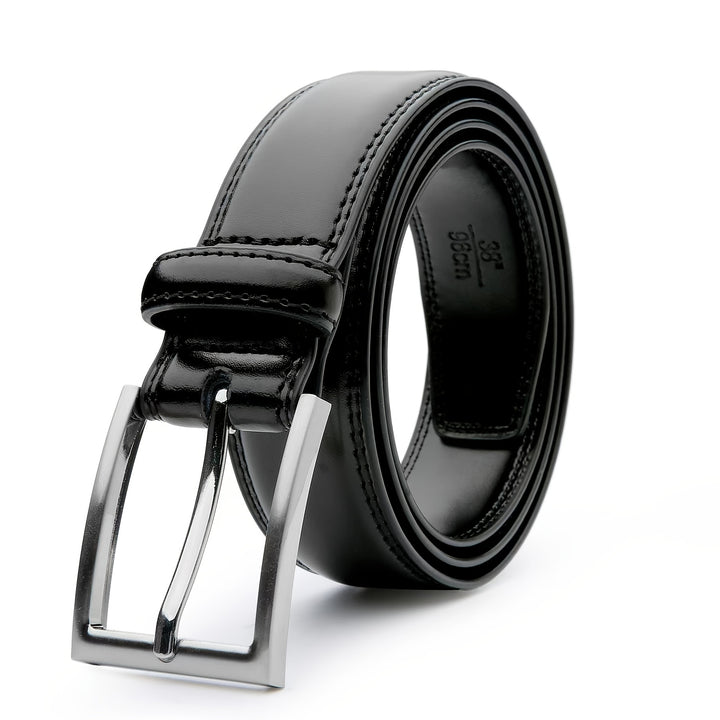 Men's Leather Belt, Fashion & Classic Casual Belt with Single Prong Buckle for Jeans, Pants, Work And Business, Gift for Dad & Husband