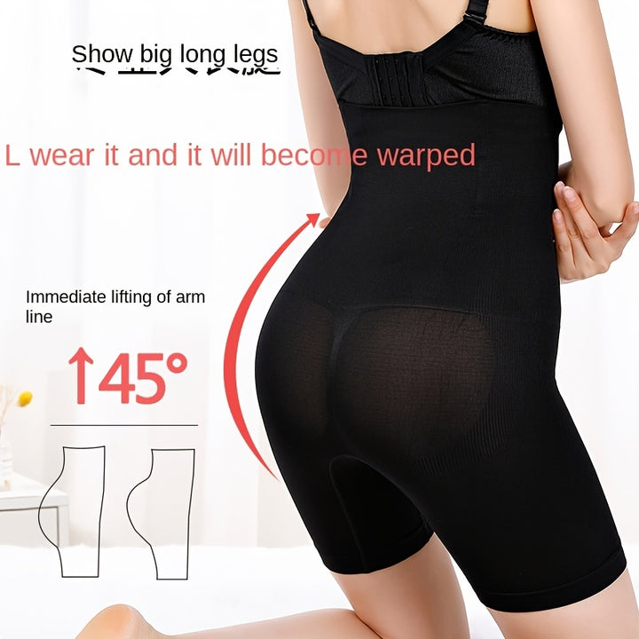 High-Waist Tummy Control Shapewear Bodysuit - Yoga Body Shaper for Women Mid Thigh Panty Shorts - Smooths Silhouette, Boosts Confidence, and Provides Comfortable Support