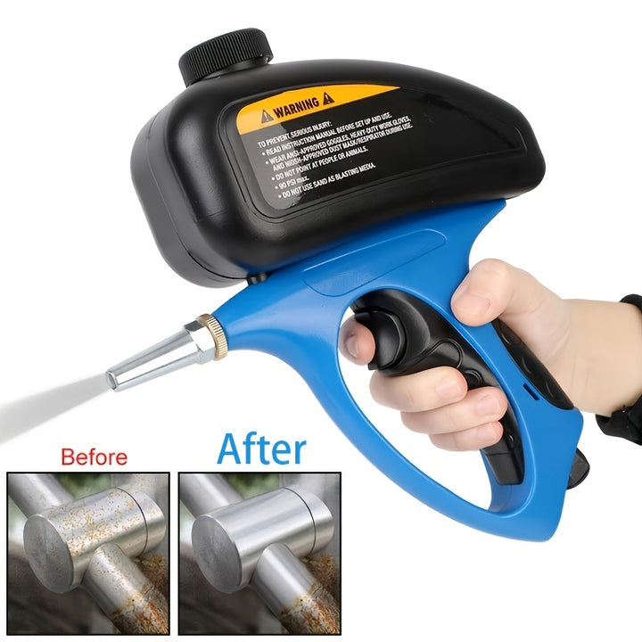 1pc Sand Blaster Abrasive Air-Powered Small Nozzle Pneumatic Sandblasting Gun Metal Glass Sandblasting Remover Manual Sand Blaster For Air Compressor Home Improvement Auto Repair DIY