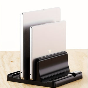 Soporte para portátil Soporte de almacenamiento vertical adecuado para Macbook iPad tableta escritorio soporte de metal soporte para computadora