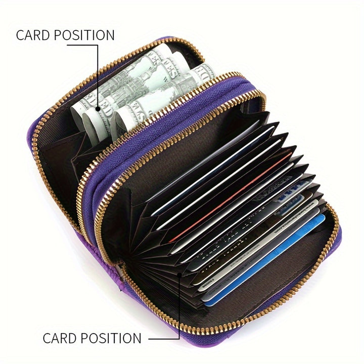 [Large Capacity] DEABOLAR Compact Dual Zipper Wallet | Large Capacity | for Women & Men | Lightweight & Stylish | Everyday Use