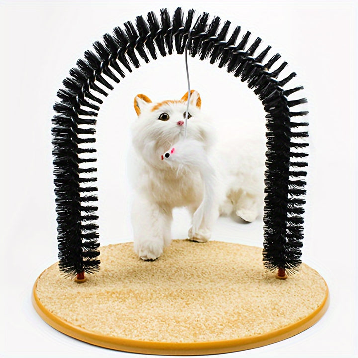 [Self Grooming Cat Arch Toy] Cat Arch Self Grooming And Massage Toy, Multifunctional Cat Hair Brush Cat Scratching Toy For Cats Kittens Interactive Supply
