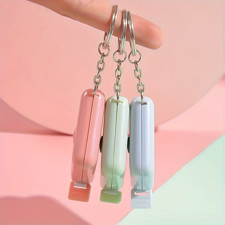 1pc Mini Measuring Tape Keychain, 59.06 Inches Retractable Dual Scale Ruler, Sewing Tailor Fabric Knit Craft Measurement Tool,, Random Color