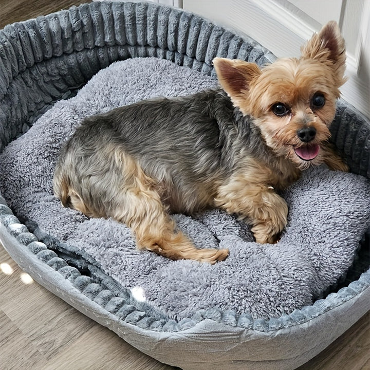 Ultra-Soft Luxurious Dog Bed Kennel - Pet Beds - Plush, Bite-Resistant, Dirt-Proof, Supreme Comfort, Four Seasons Use, Machine Washable, Perfect Living Room Pet Haven With Easy Care