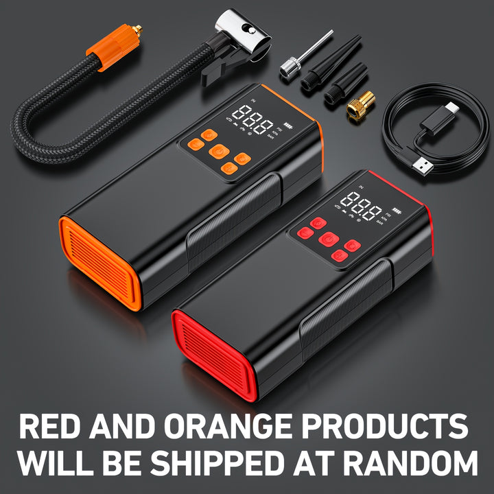 Portable Air Compressor - 150PSI Tire Inflator with Pressure Gauge, High-Capacity, 3X Faster for Cars, Bikes, Motorcycle Tires