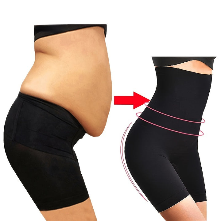 Body Shaper de Cintura Alta com Controle de Barriga - Short de Panty de Ioga para Mulheres com Comprimento Médio - Alisa a Silhueta, Aumenta a Confiança e Oferece Suporte Confortável