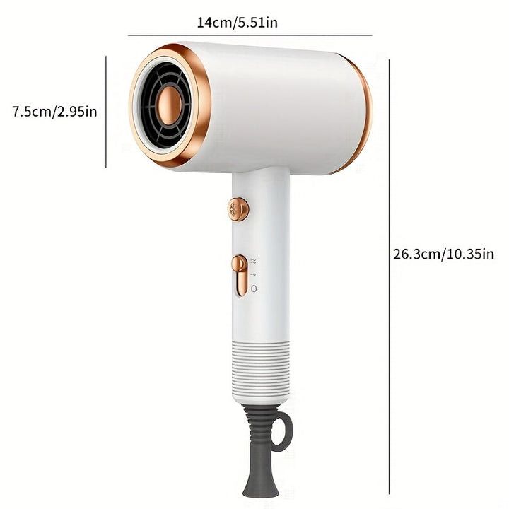 [Ionic Hair Dryer] 1800W Ionic Hair Dryer with Diffuser | 2 Speeds, 3 Heating and Cooling Buttons | For Straight and Curly Hair | Home, Travel, and Salon Use