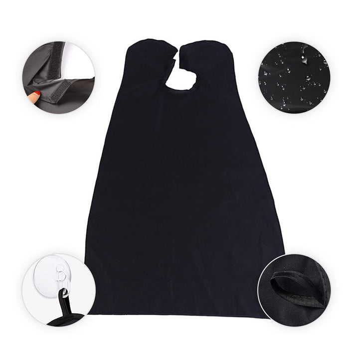Waterproof Beard Bib With Strong Suction Cup - Non-Stick Shaving Cloth Kit For Men - Perfect For Beard Trimmers And Shavers