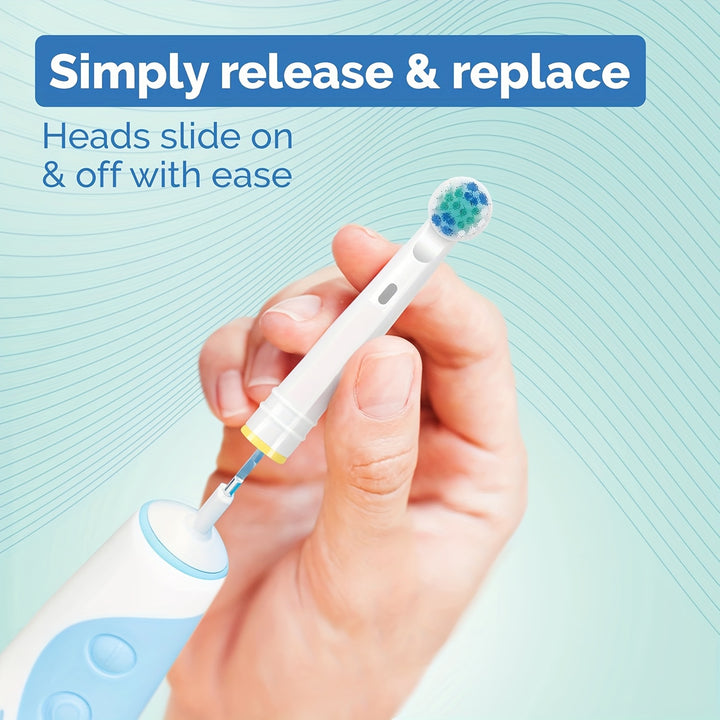 Replacement Heads for Electric Toothbrushes, Available in Packs of 4, 8, Or 16, Compatible with Oral B Models.