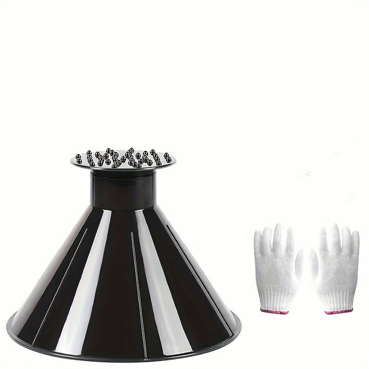 1pc Car Window Windshield Magic Ice Scraping Tool Kit - Includes Oil Funnel Snow Shovel, 1 Pair Insulated Gloves, and Efficient Winter Car Accessories for Easy Snow Removal