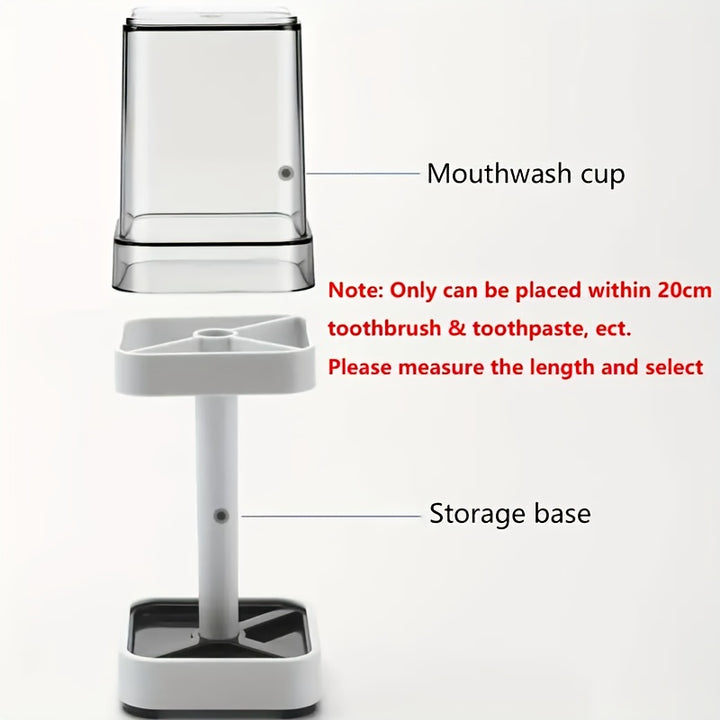 Toothbrush Holder with Cup, Suitable for Ordinary Toothbrush, Can Store Toothpaste, Three Teeth Brush And Toothpaste Holder, Suitable for Electric Toothbrush, Dental Floss, Razor Countertop Storage