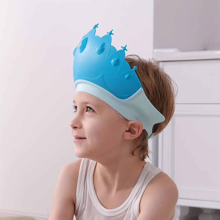 [Waterproof Adjustable Shower Cap] Youngsters' Shower Cap with Ear Protection - Waterproof, Adjustable Bath Hat for Safety & Comfort - Perfect Gift for Thanksgiving, Halloween, Easter - Available in Pink, Red, Blue, Yellow