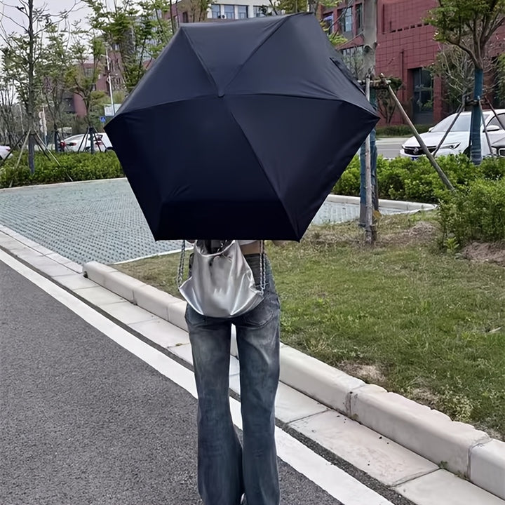 [6-Rib Compact Mini Umbrella Stylish] Mei Qi Lin Compact 6-Rib Mini Umbrella - High-Quality, Foldable Sun Protection with Stylish Design