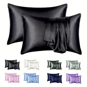 1 Pair Solid Color Simulation Color Ding Pillowcase Home Bedding Envelope Pillow