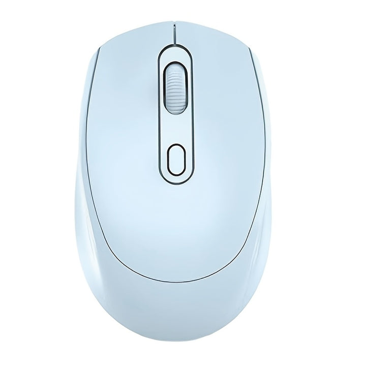 [Ambidextrous Wireless Mouse Design] [1pc Ergonomic Wireless Mouse] Ergonomic Wireless Mouse with USB Receiver, Ambidextrous Design, Silent Click, Durable Plastic, Non-rechargeable, with No Battery Included for Laptop/Desktop