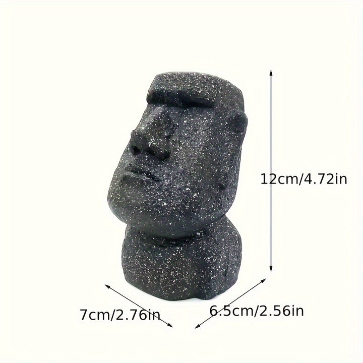 1pc Whimsical Easter Island Stone Glasses Holder - Fashion Glasses Display Stand for Home & Office Desk Decor, Durable ABS Resin Eyewear Organizer