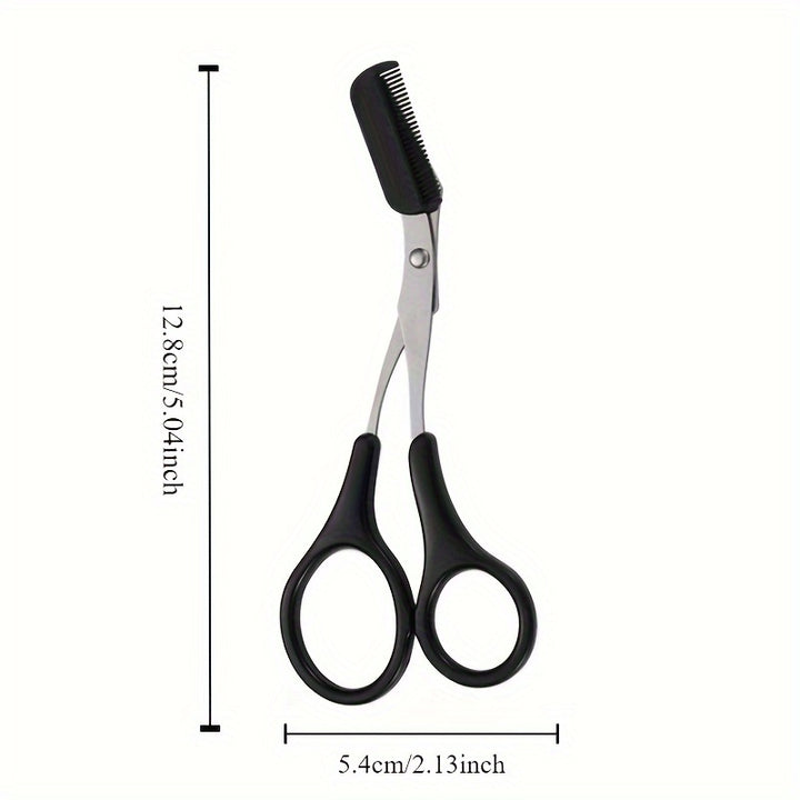 Eyebrow Trimmer Scissor With Comb Facial Hair Removal Makeup Tool Grooming Shaping Shaver Cosmetic Accessory