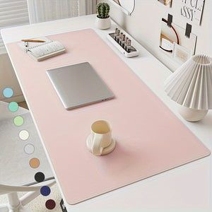 Tapis de souris en cuir PU, tapis de bureau, tapis d'ordinateur simple de couleur pure, tapis de clavier, tapis de table, antidérapant, imperméable, résistant aux taches, grand/moyen/petit, tapis de bureau d'étude antidérapant